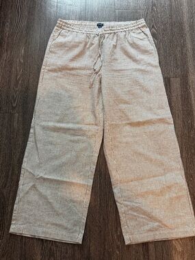 J. Crew Men's Beige Pinstripe Corduroy Drawstring Pants